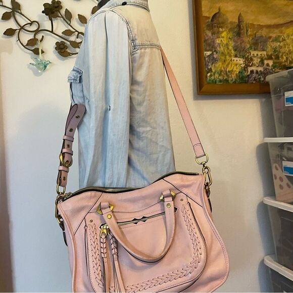 orYANY Sarah bag Blush pink Leather Satchel w/ Braiding Detail - Picture 3 of 13